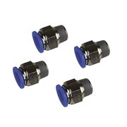 Primefit 1/2-in. x 3/8-in. Male NPT Push to Connect Straight Union for 1/2-in. OD Air Tubing, 4PK PC1238M-4